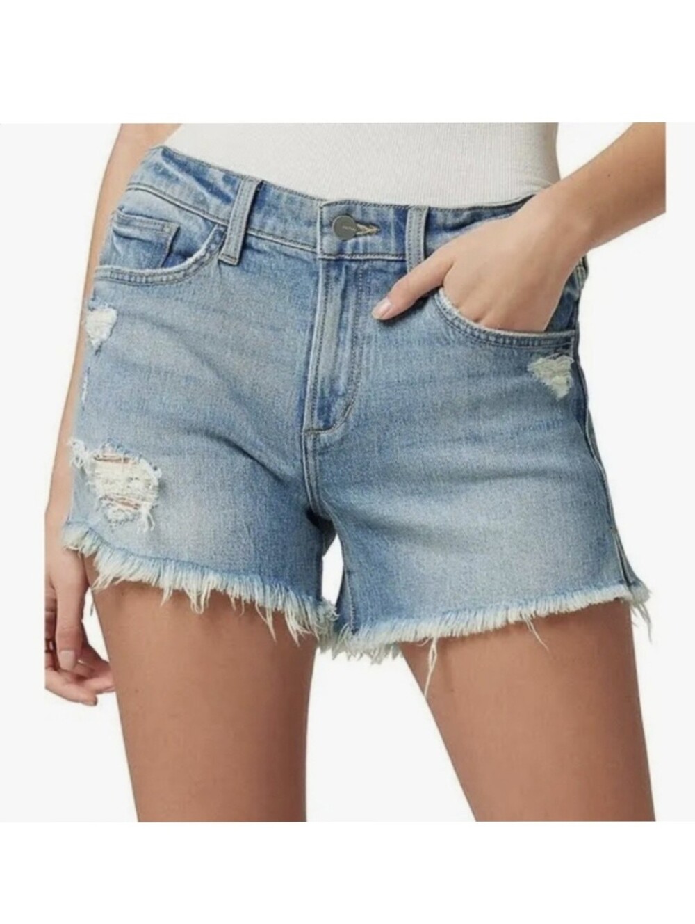 Joe's Jeans NWT The Ozzie 4" Cut Off Frayed Hem Jean Shorts in Ohio Wash